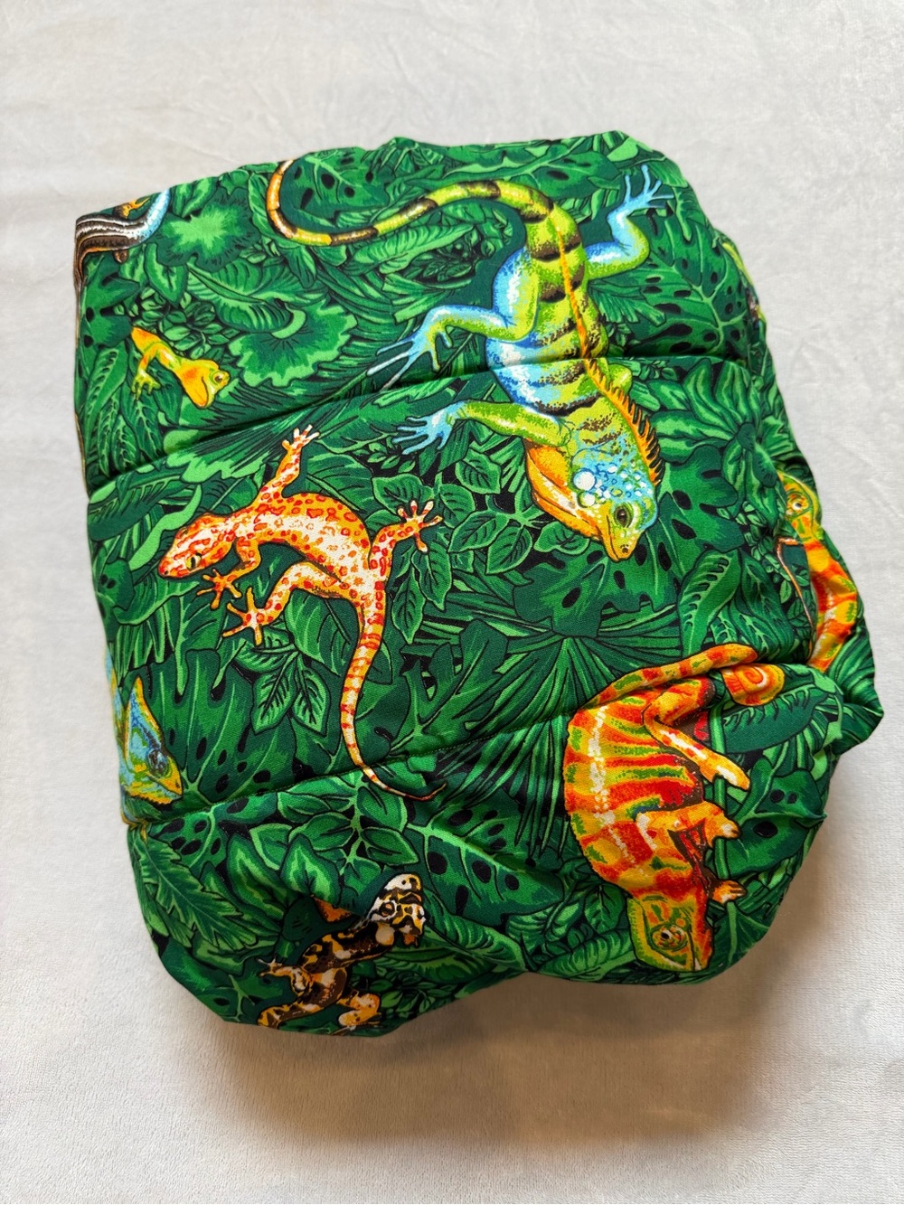 Reptiles Lizards Print Vehicle Car Seat Travel Quilt Toddler Preschooler Green